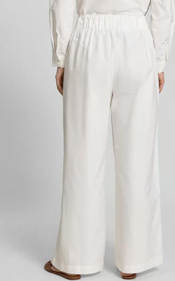 VILLA SOPHIE Wide leg stoffen broek van katoenmix model 'ALBA' - Foto 2