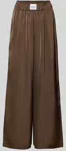 VILLA SOPHIE Wide leg stoffen broek van katoenmix model 'LUCA'
