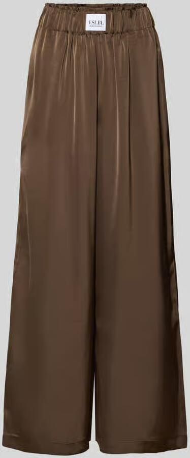 VILLA SOPHIE Wide leg stoffen broek van katoenmix model 'LUCA' - Foto 2