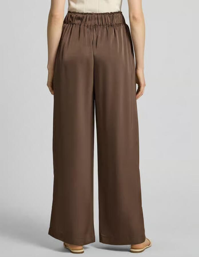 VILLA SOPHIE Wide leg stoffen broek van katoenmix model 'LUCA' - Foto 3