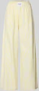 VILLA SOPHIE Wide leg stoffen broek van katoenmix model 'STELLA'