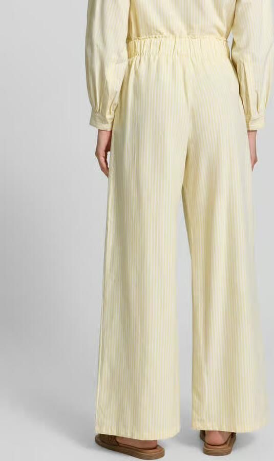 VILLA SOPHIE Wide leg stoffen broek van katoenmix model 'STELLA' - Foto 3
