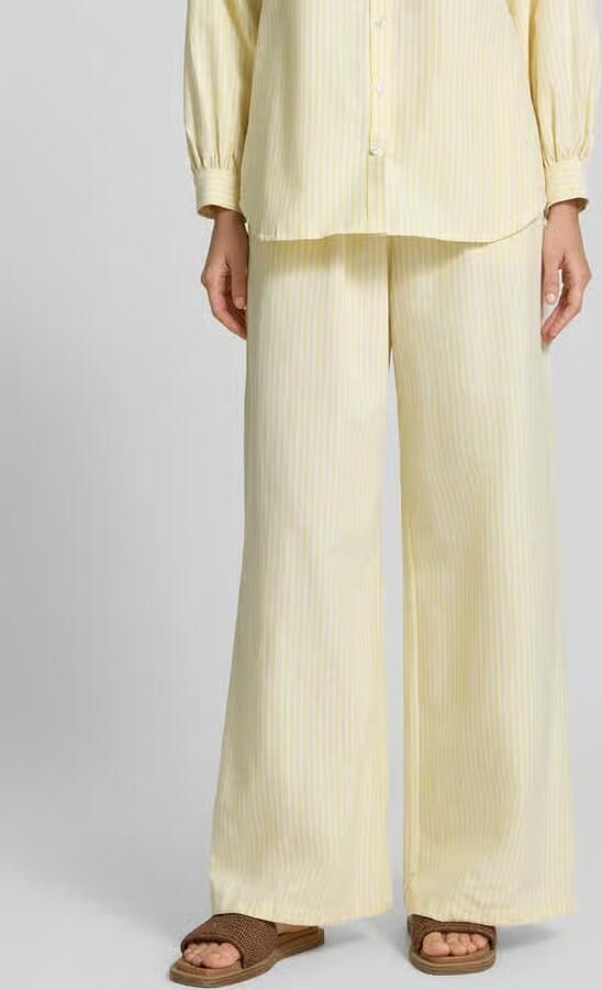 VILLA SOPHIE Wide leg stoffen broek van katoenmix model 'STELLA' - Foto 2