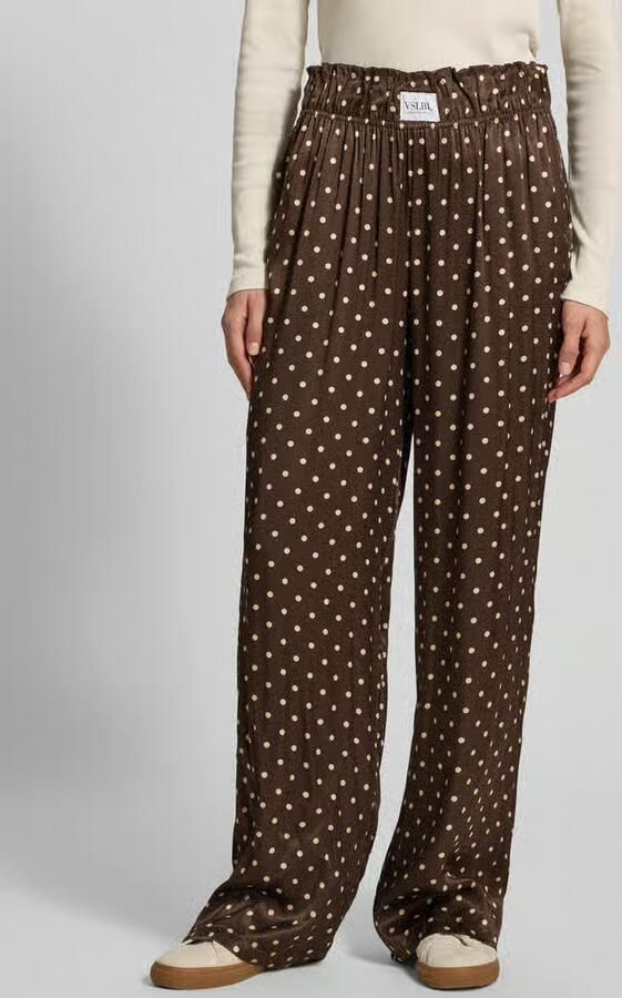 VILLA SOPHIE Wide leg stoffen broek van viscosesatijn model 'ELODIE' - Foto 2