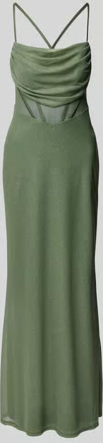 Vera Mont Glitter Mesh Avondjurk Green Dames - Foto 5
