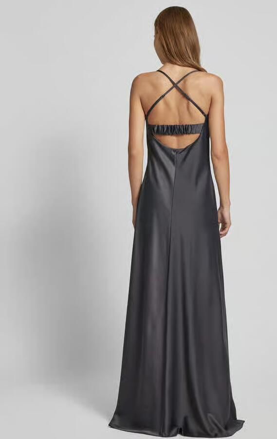 Vera Mont Avondjurk met watervalhalslijn Black Dames