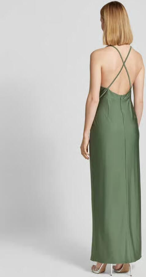 Vera Mont Elegante Avondjurk met Gerimpelde Taille Green Dames - Foto 3