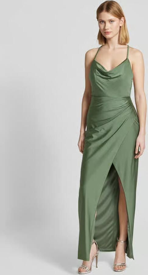 Vera Mont Elegante Avondjurk met Gerimpelde Taille Green Dames - Foto 2