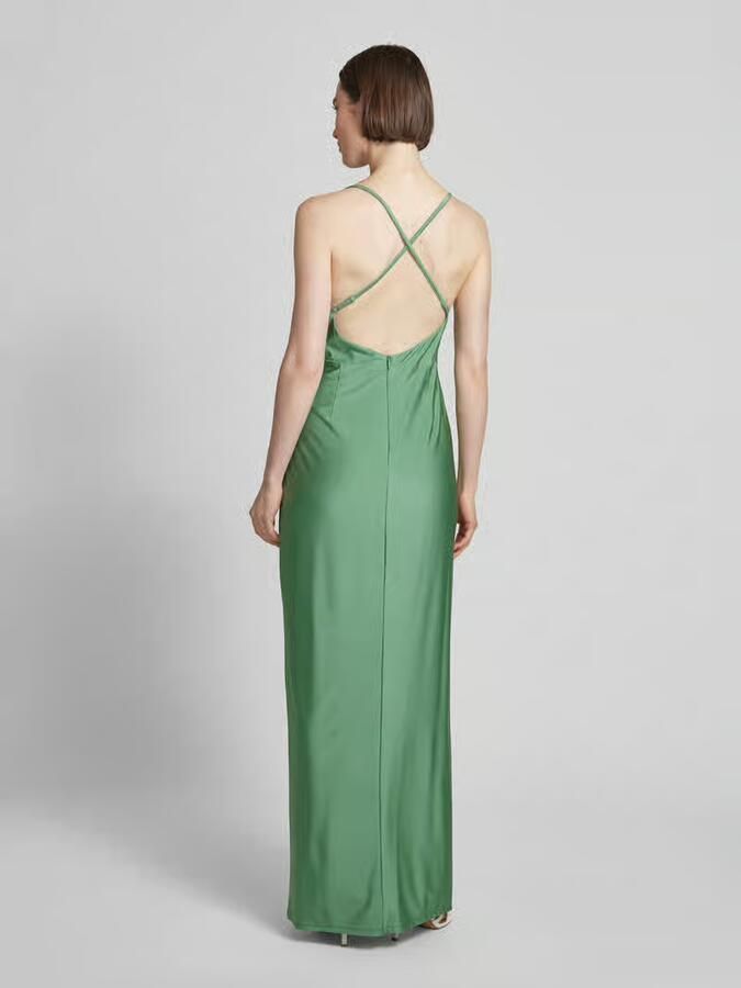 Vera Mont Elegant Avondjurk met Gerimpelde Taille Green Dames