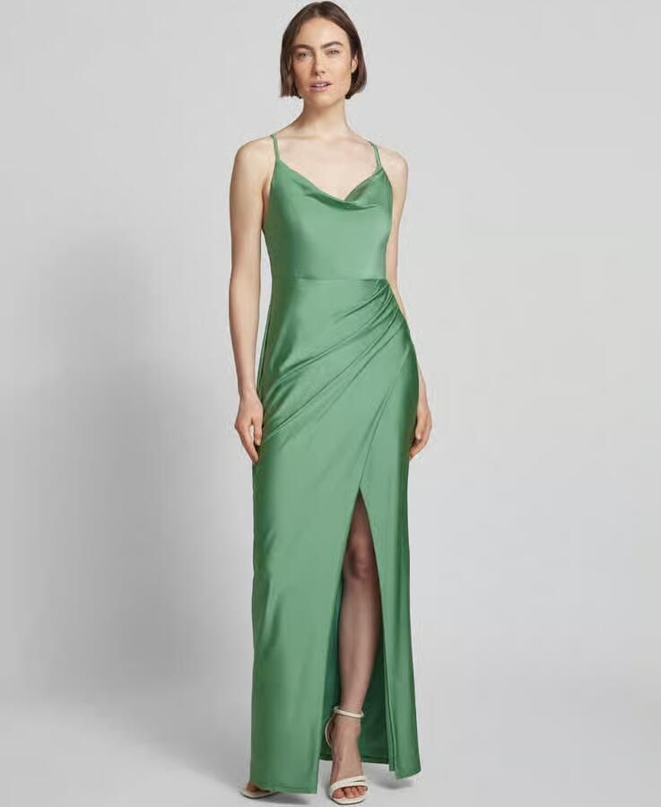 Vera Mont Elegant Avondjurk met Gerimpelde Taille Green Dames - Foto 2