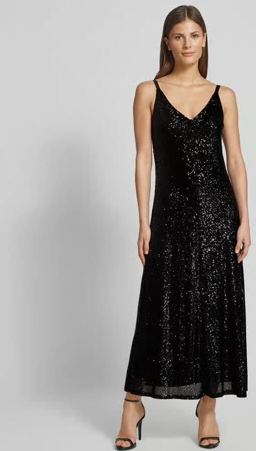 Vera Mont Pailletten Avondjurk Black Dames - Foto 2
