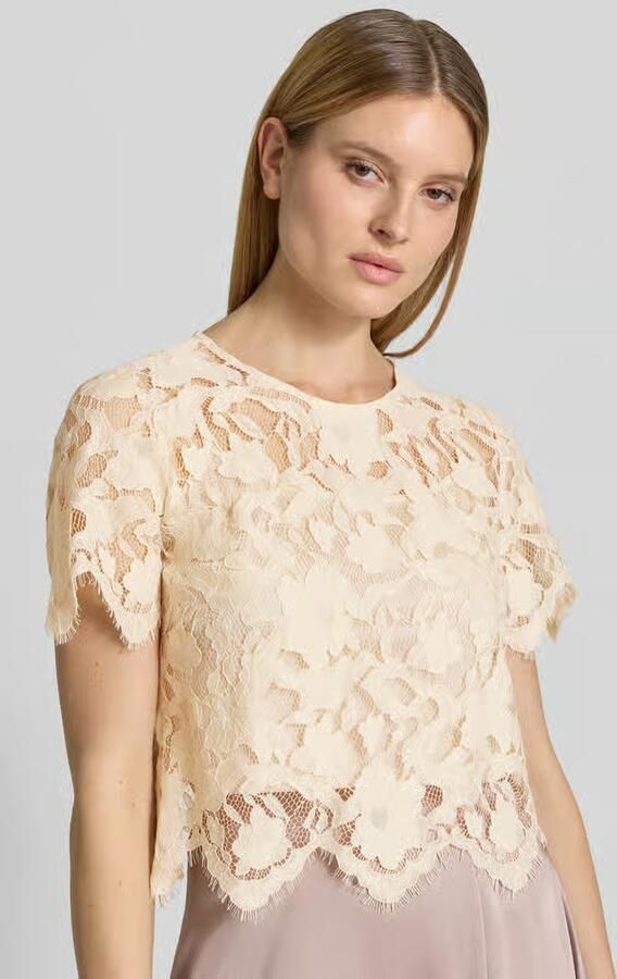 VM by Vera Mont Blouseshirt van kant met ronde hals