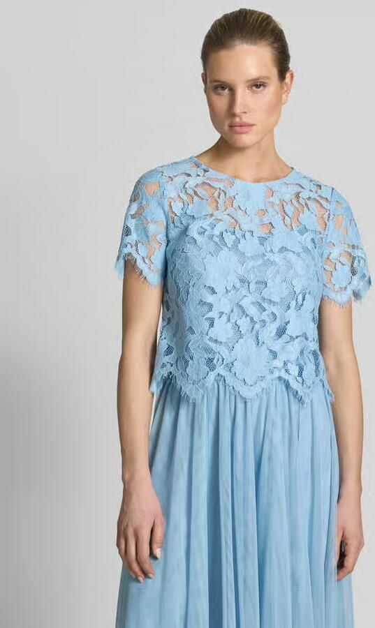 VM by Vera Mont Blouseshirt van kant met ronde hals - Foto 4