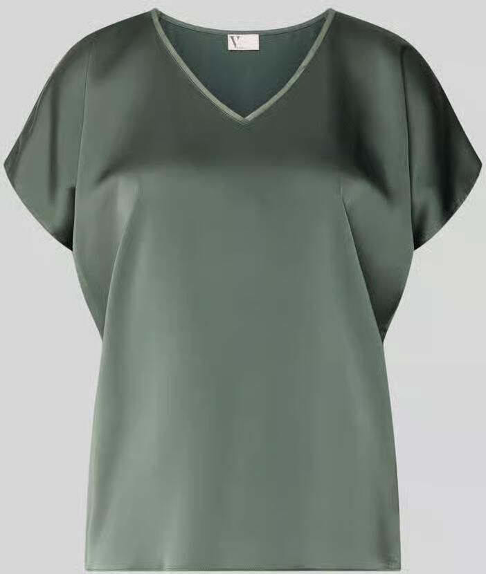 VM by Vera Mont Blouseshirt van satijn met V-hals - Foto 3