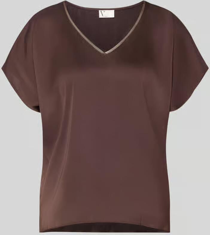 V by Vera Mont Blouseshirt van satijn met V-hals