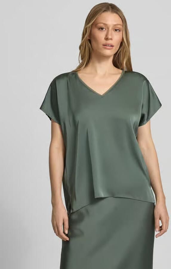VM by Vera Mont Blouseshirt van satijn met V-hals - Foto 4