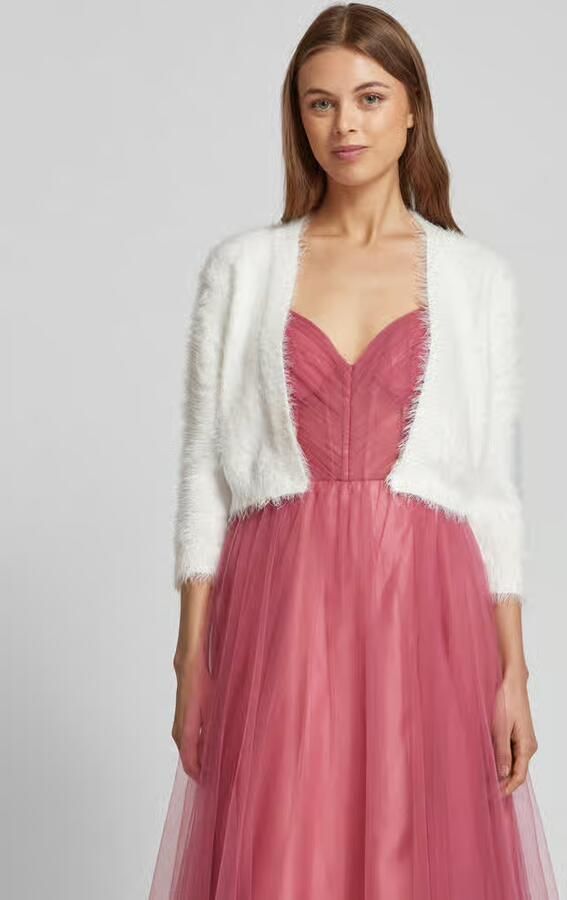 Vera Mont Elegante Gebreide Bolero met Franjes White Dames - Foto 4