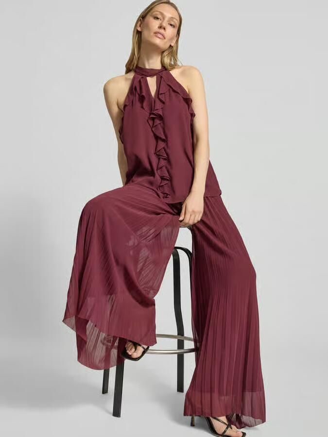 VM by Vera Mont Broek van chiffon met plissévouwen