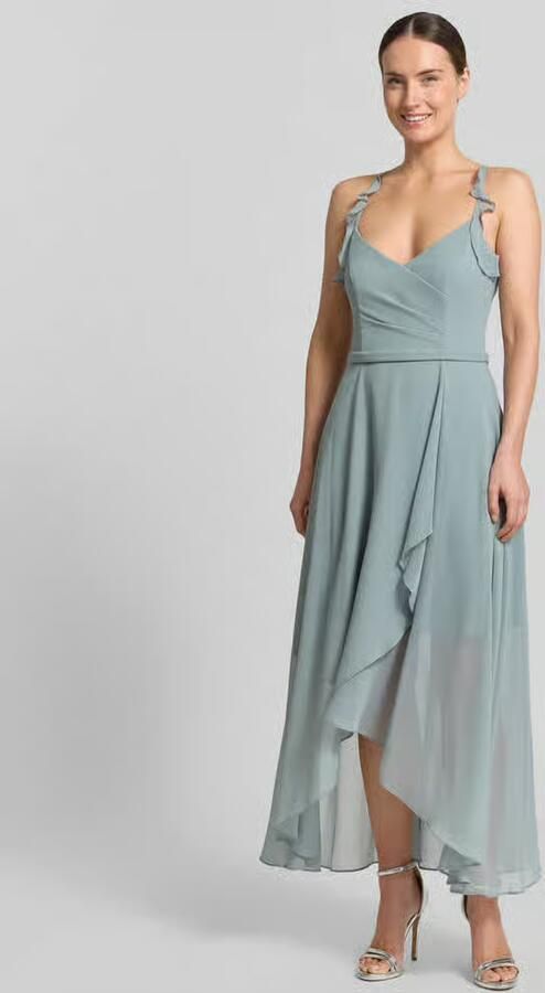 VM by Vera Mont cocktailjurk van chiffon met volants - Foto 3