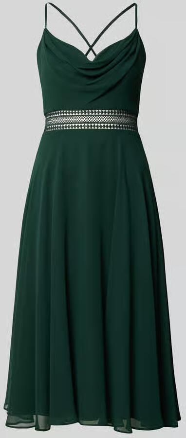 VM by Vera Mont Fit-and-flare cocktailjurk met ajourwerk