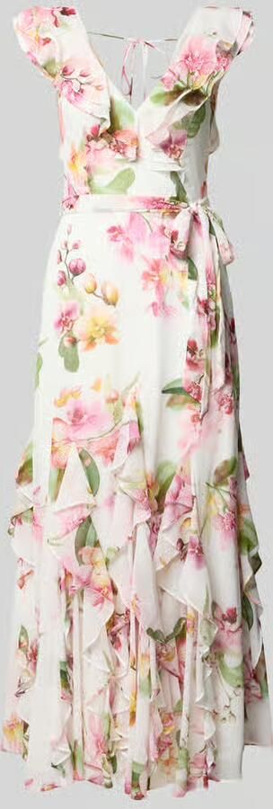 VM by Vera Mont maxi-jurk met volants en strikceintuur - Foto 2