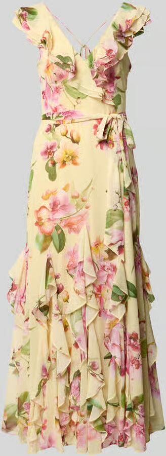 VM by Vera Mont maxi-jurk met volants en strikceintuur - Foto 2