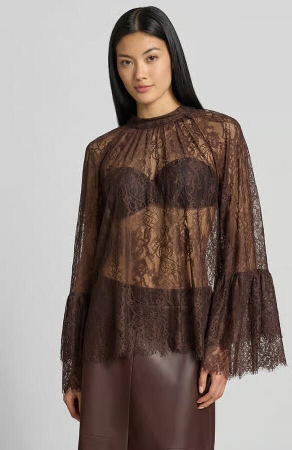 VM by Vera Mont Slim fit blouse met lange mouwen in kantlook - Foto 2