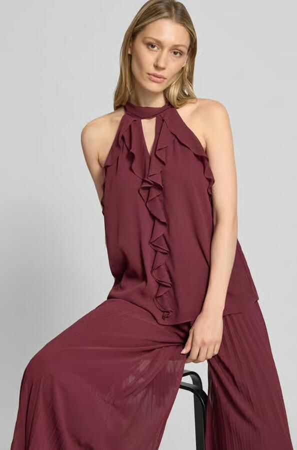 VM by Vera Mont Top met volants en halter