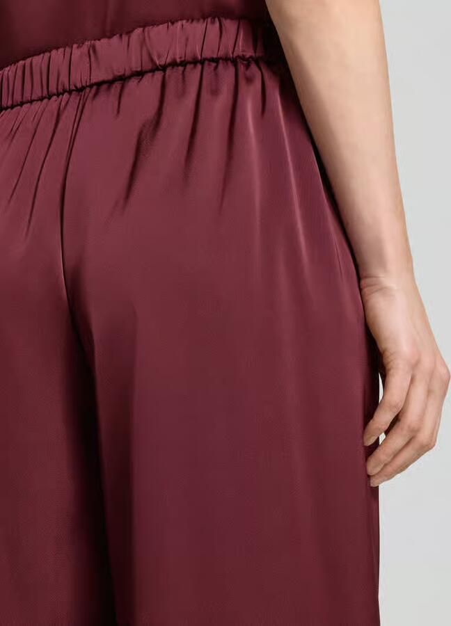 VM by Vera Mont wide leg broek van satijn met elastische band