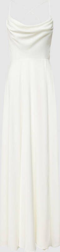 Vera Mont Elegant Avondjurk met Watervalhalslijn White Dames