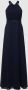 Vera Mont satijnen halter maxi jurk met open rug donkerblauw - Thumbnail 1