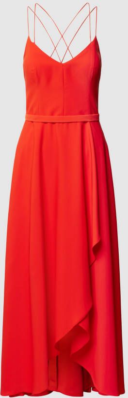 Vera Mont Elegante Maxi Jurk met Ruches Orange Dames