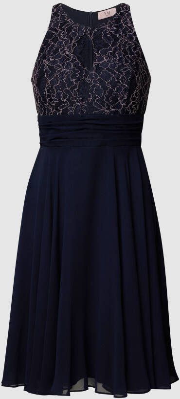 Vera Mont Elegant Kant Avondjurk Blue Dames