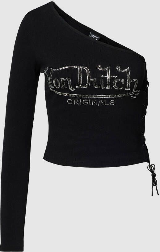 Von Dutch Kort shirt met lange mouwen in one shoulder-look model 'AVERY'