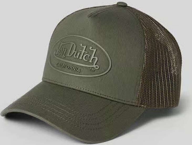 Von Dutch trucker cap met labelprint en verstelbare trensje