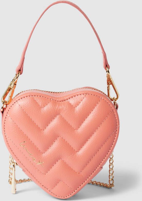 Weat Schoudertas met labeldetail model 'Mini Heart Bag Peach'