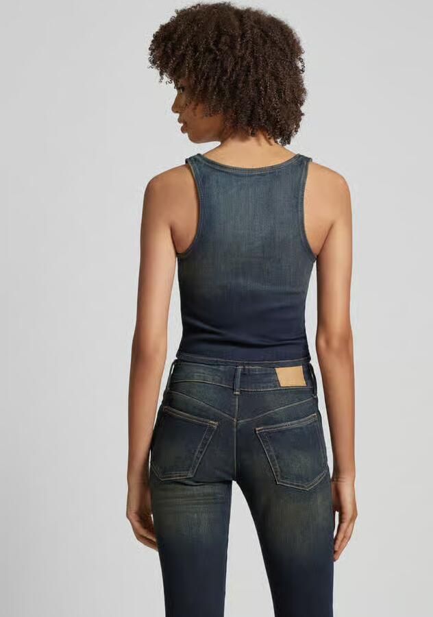 Weekday Denim tanktop met ritssluiting model 'Redondo'