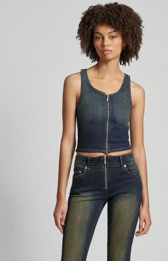 Weekday Denim tanktop met ritssluiting model 'Redondo' - Foto 2