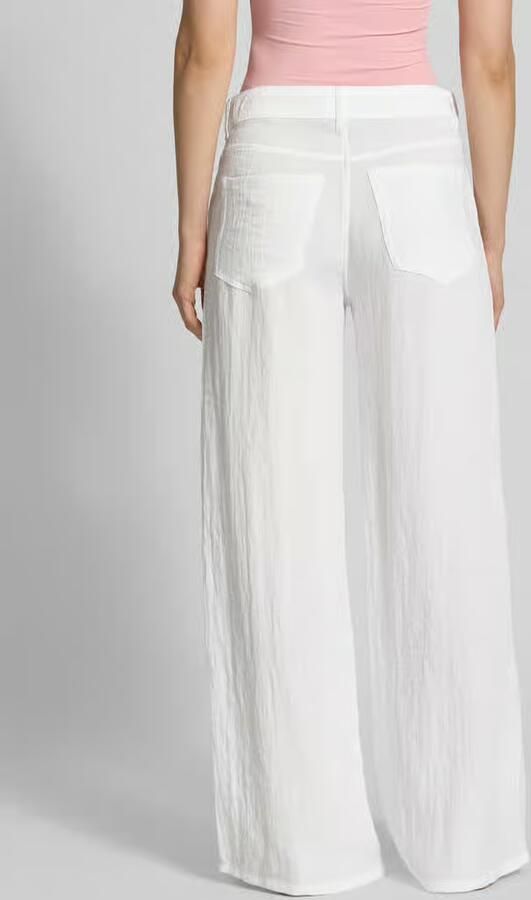 Weekday Straight leg stoffen broek in kreuklook model 'Sander'