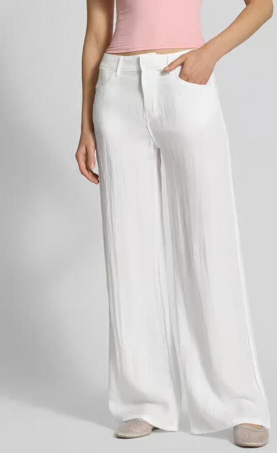 Weekday Straight leg stoffen broek in kreuklook model 'Sander' - Foto 2