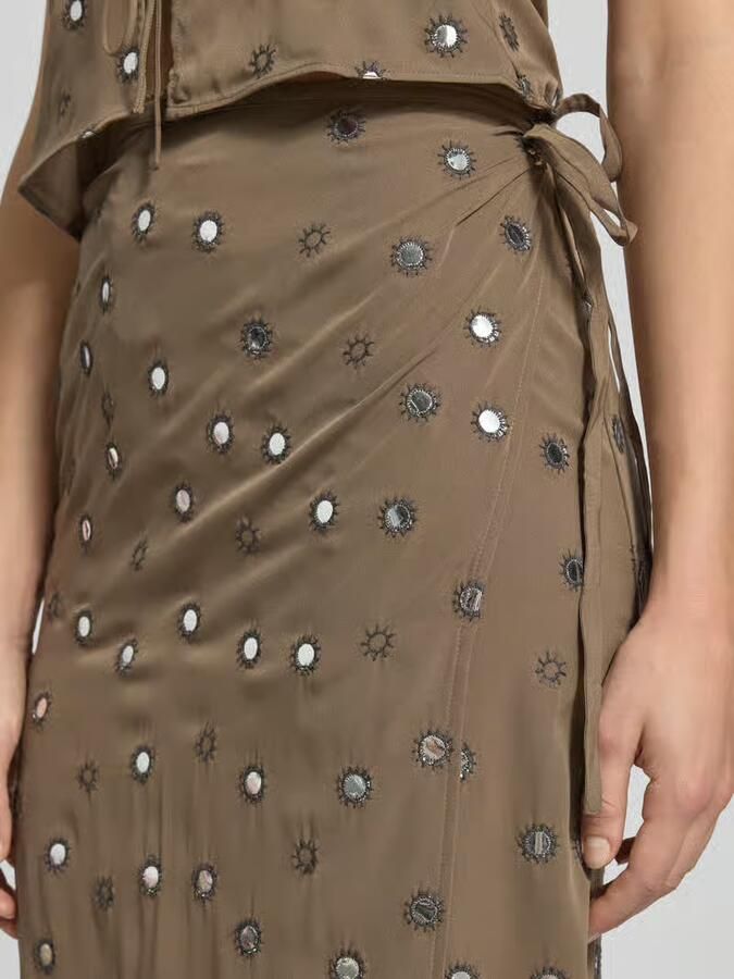 Weekday Wikkelrok met stitchings model 'Salem'
