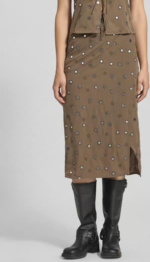 Weekday Wikkelrok met stitchings model 'Salem' - Foto 3