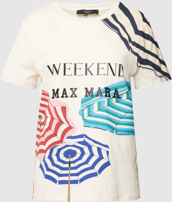 Weekend Max Mara T-shirt met labelprint model 'MURANO'