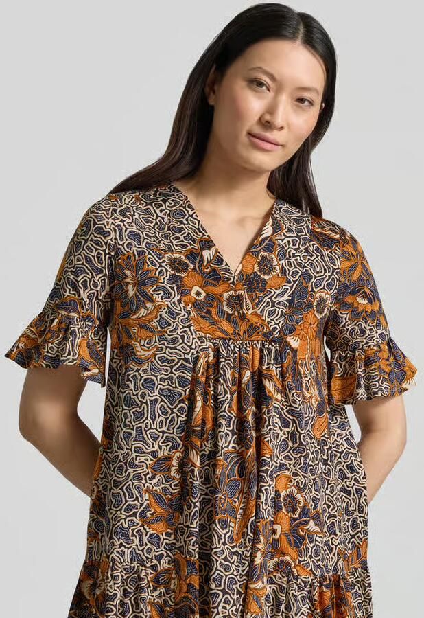 Weekend Max Mara A-lijn kaftanjurk van puur katoen model 'FUOCO'