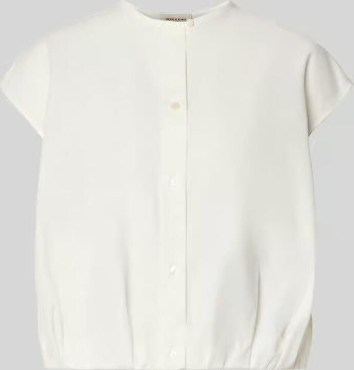 Weekend Max Mara boxy fit blouse met korte mouwen van puur katoen model 'GELATINA' - Foto 2