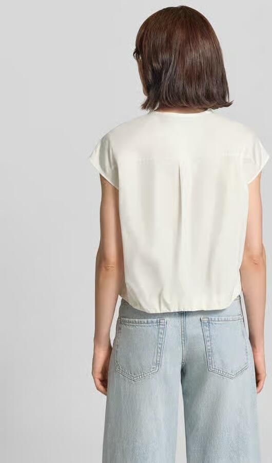Weekend Max Mara boxy fit blouse met korte mouwen van puur katoen model 'GELATINA' - Foto 3