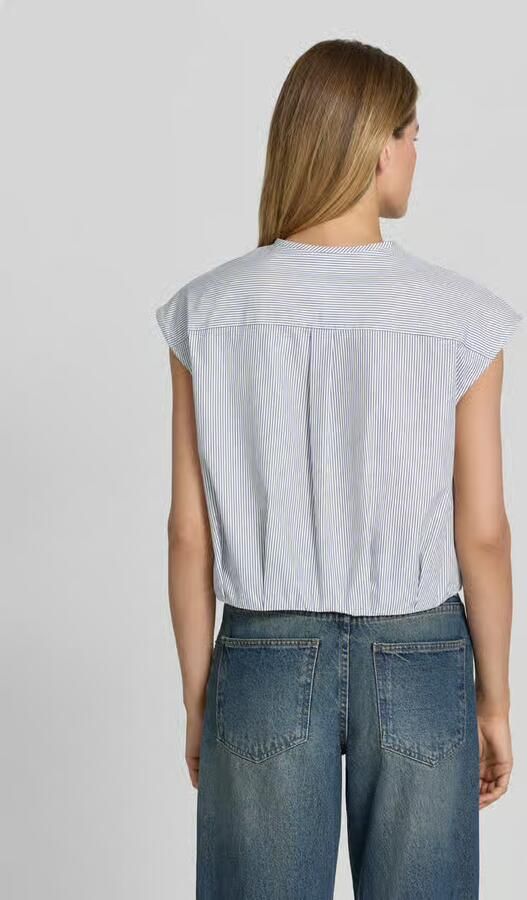 Weekend Max Mara boxy fit blouse met korte mouwen van puur katoen model 'GELATINA' - Foto 4