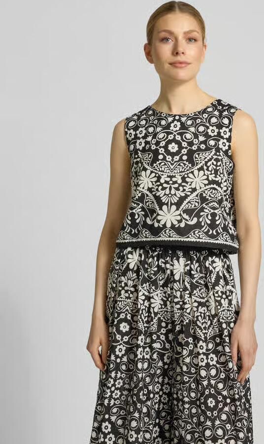 Weekend Max Mara Boxy fit crop top van zuiver katoen model 'IFANALE' - Foto 3