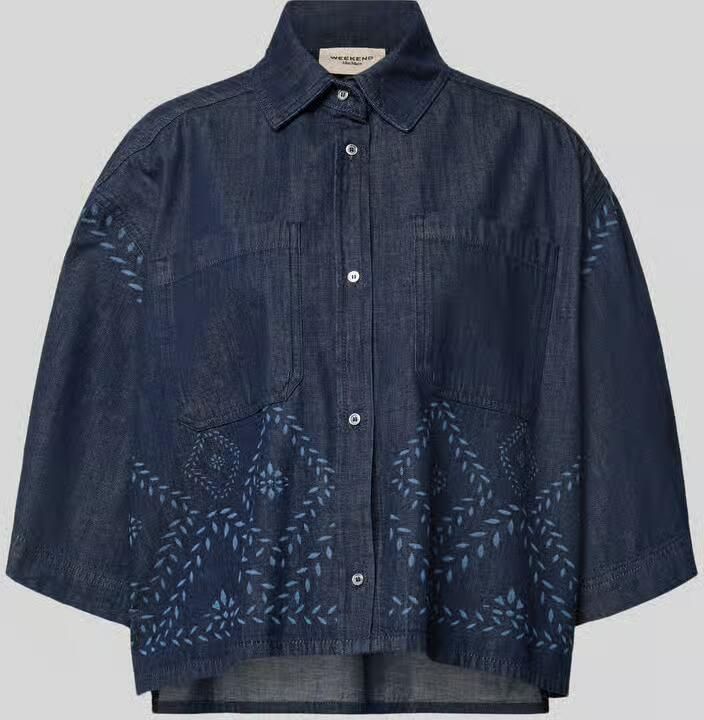 Weekend Max Mara boxy fit jeansblouse van puur katoen model 'ALARE' - Foto 2