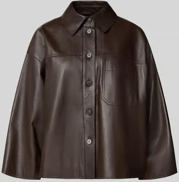 Weekend Max Mara Boxy fit leren jack van lamsnappa model 'STECCA'